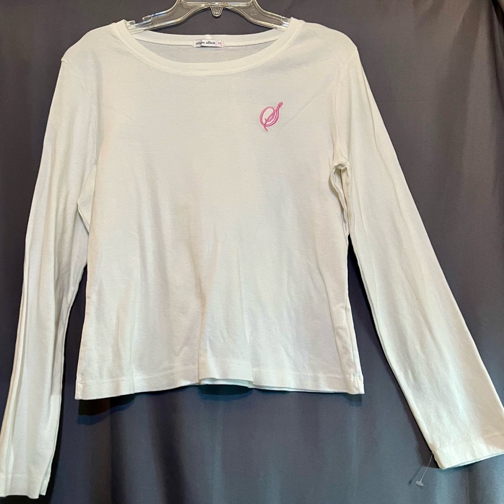 Allen Allen Cream and White Shirt